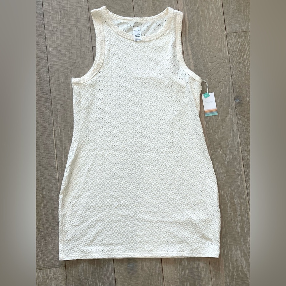 Swim Systems Cream Daisy Eyelet Giovanna Cover-Up (XL)
